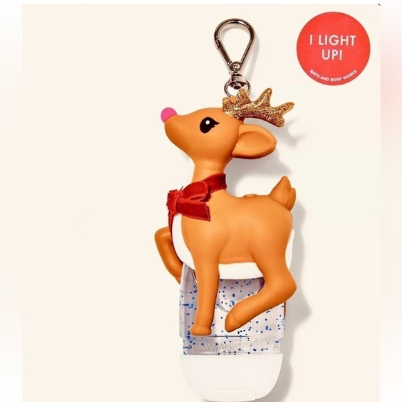 Bath & Body Works Light-Up REINDEER Holiday 2024 Holder 5 Moisturizer Hand Gels - Picture 2 of 8